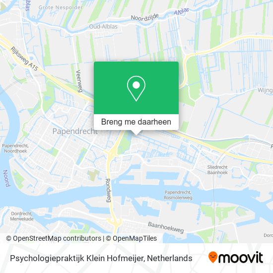 Psychologiepraktijk Klein Hofmeijer kaart