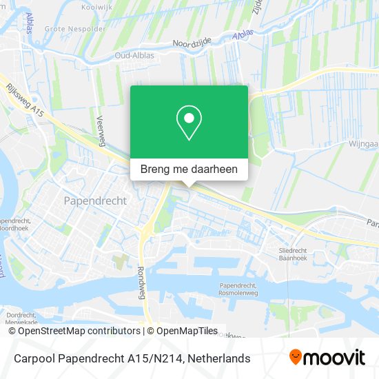 Carpool Papendrecht A15/N214 kaart
