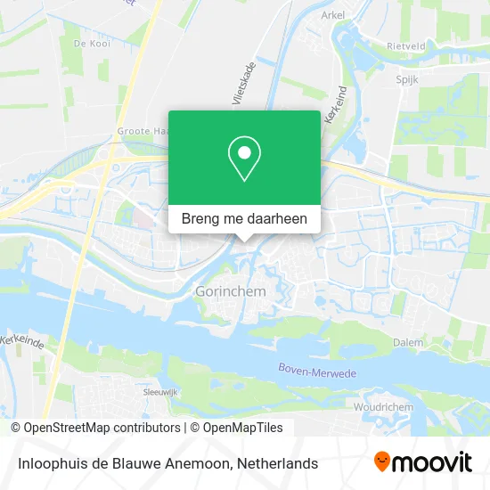 Inloophuis de Blauwe Anemoon kaart
