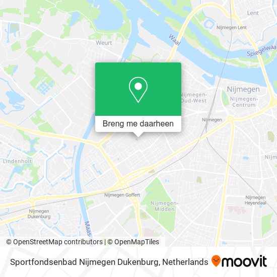 Sportfondsenbad Nijmegen Dukenburg kaart