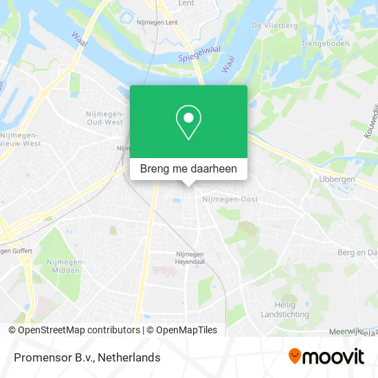 Promensor B.v. kaart