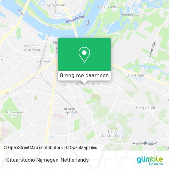 Gitaarstudio Nijmegen kaart