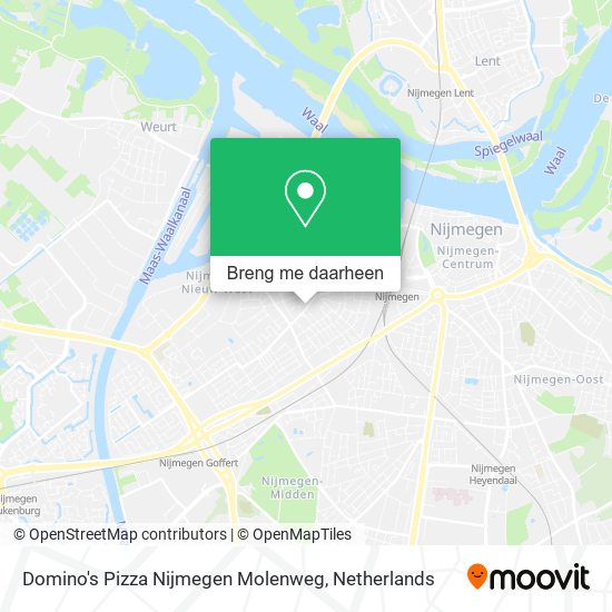 Domino's Pizza Nijmegen Molenweg kaart