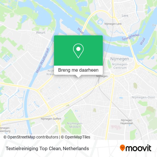 Textielreiniging Top Clean kaart