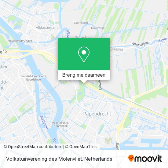 Volkstuinverening des Molenvliet kaart