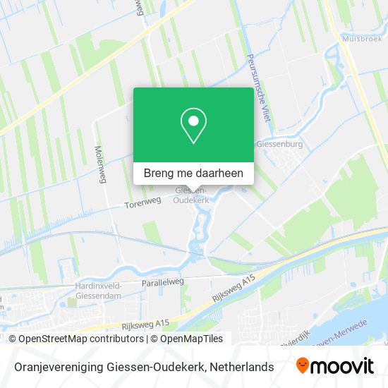 Oranjevereniging Giessen-Oudekerk kaart