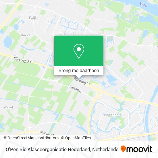 O'Pen Bic Klasseorganisatie Nederland kaart