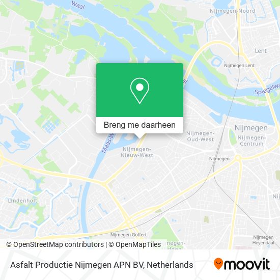 Asfalt Productie Nijmegen APN BV kaart