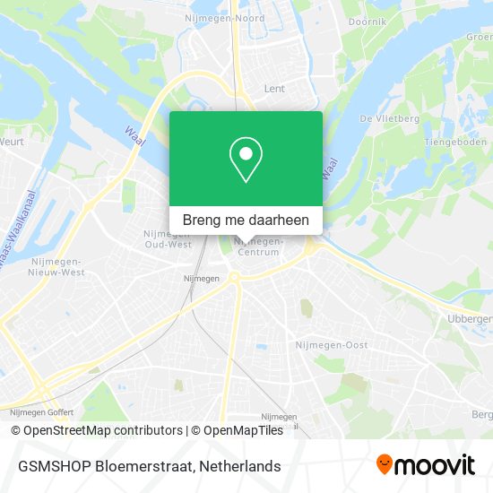 GSMSHOP Bloemerstraat kaart