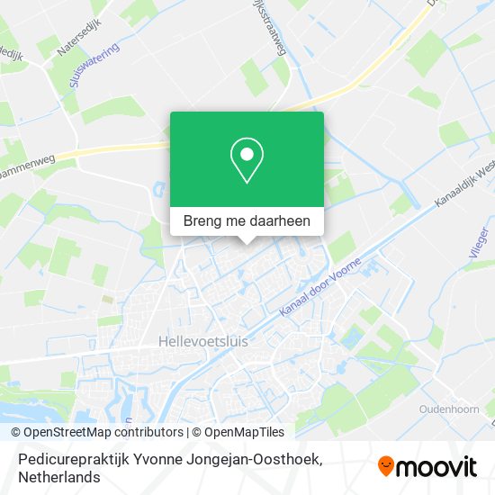 Pedicurepraktijk Yvonne Jongejan-Oosthoek kaart