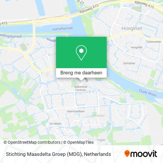 Stichting Maasdelta Groep (MDG) kaart