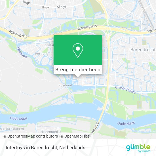 Intertoys in Barendrecht kaart