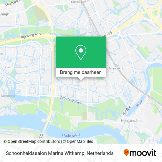 Schoonheidssalon Marina Witkamp kaart