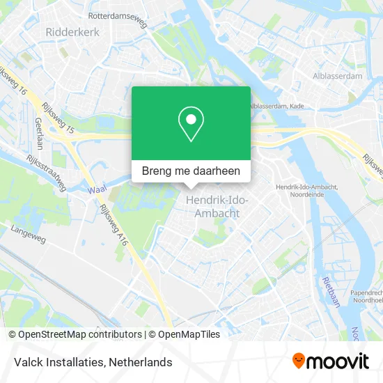 Valck Installaties kaart
