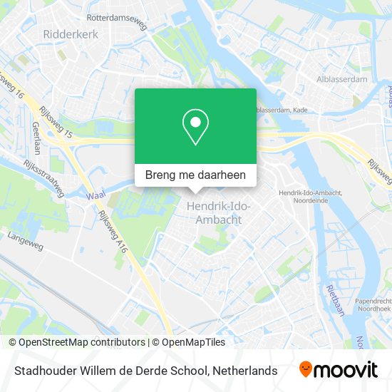 Stadhouder Willem de Derde School kaart