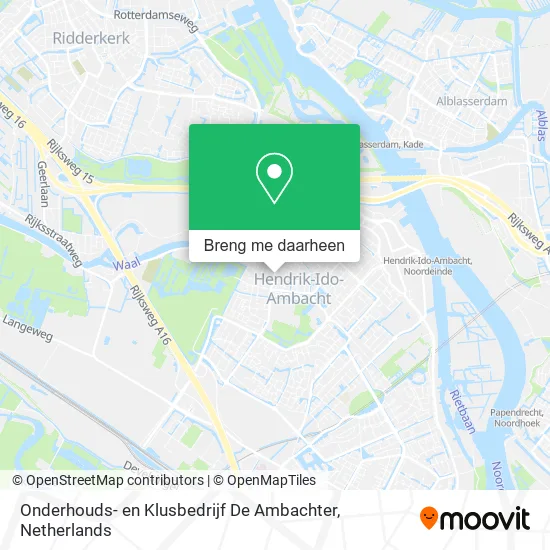 Onderhouds- en Klusbedrijf De Ambachter kaart