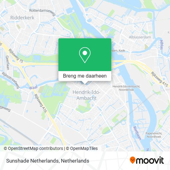 Sunshade Netherlands kaart