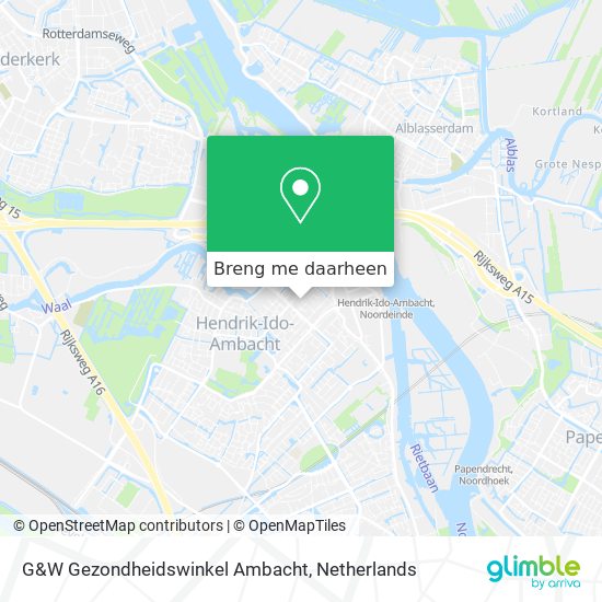 G&W Gezondheidswinkel Ambacht kaart