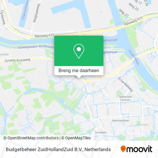 Budgetbeheer ZuidHollandZuid B.V. kaart