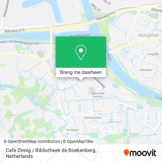 Cafe Zinnig / Bibliotheek de Boekenberg kaart
