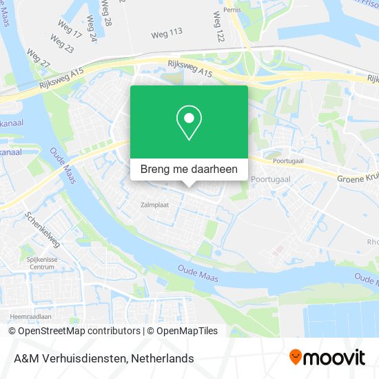 A&M Verhuisdiensten kaart