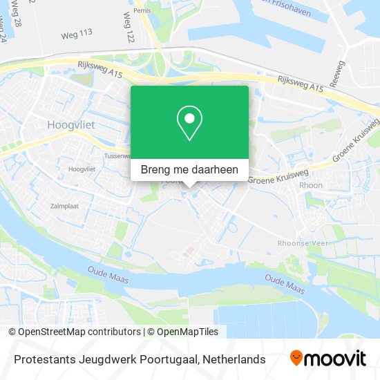 Protestants Jeugdwerk Poortugaal kaart