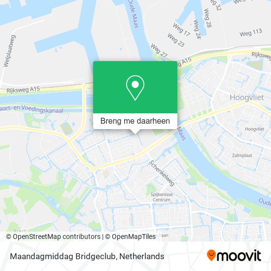 Maandagmiddag Bridgeclub kaart