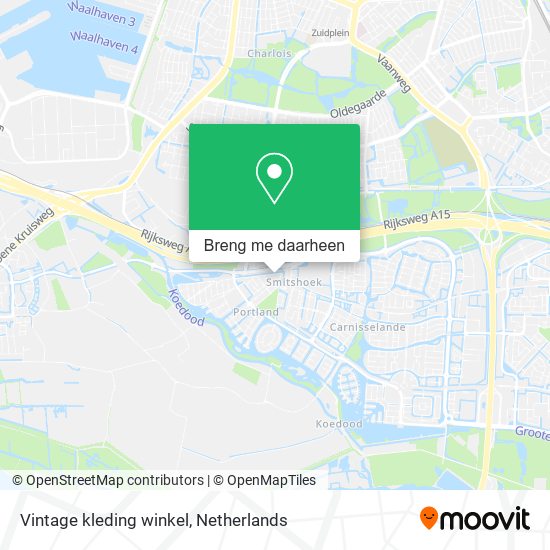 Vintage kleding winkel kaart