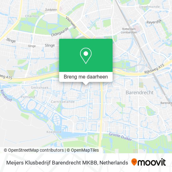 Meijers Klusbedrijf Barendrecht MKBB kaart
