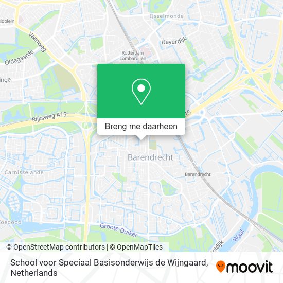School voor Speciaal Basisonderwijs de Wijngaard kaart