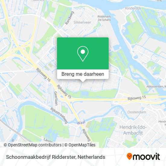 Schoonmaakbedrijf Ridderster kaart