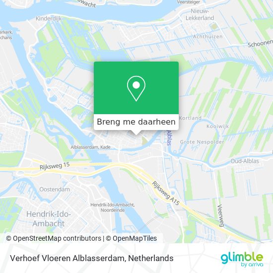 Verhoef Vloeren Alblasserdam kaart