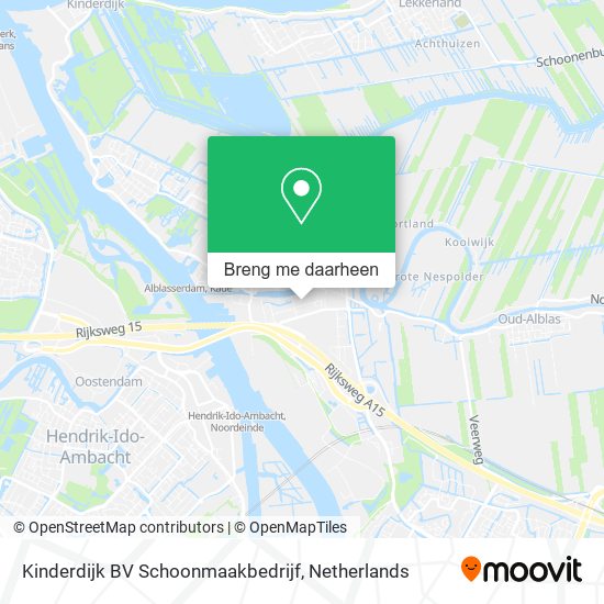 Kinderdijk BV Schoonmaakbedrijf kaart