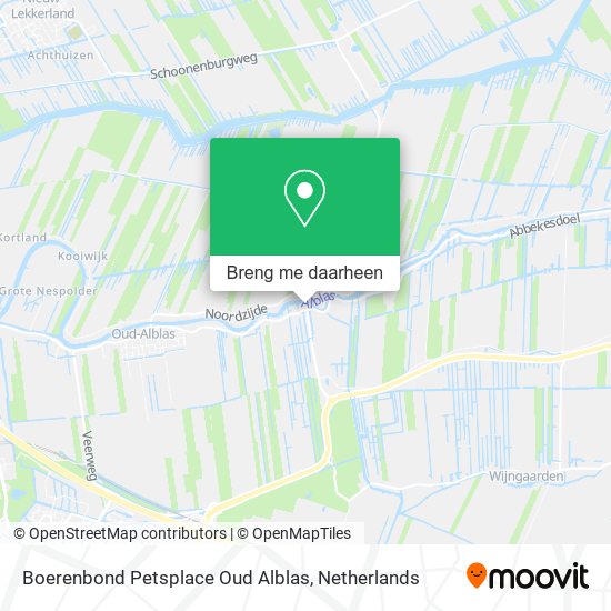 Boerenbond Petsplace Oud Alblas kaart
