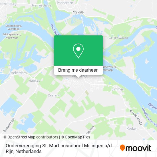 Oudervereniging St. Martinusschool Millingen a / d Rijn kaart