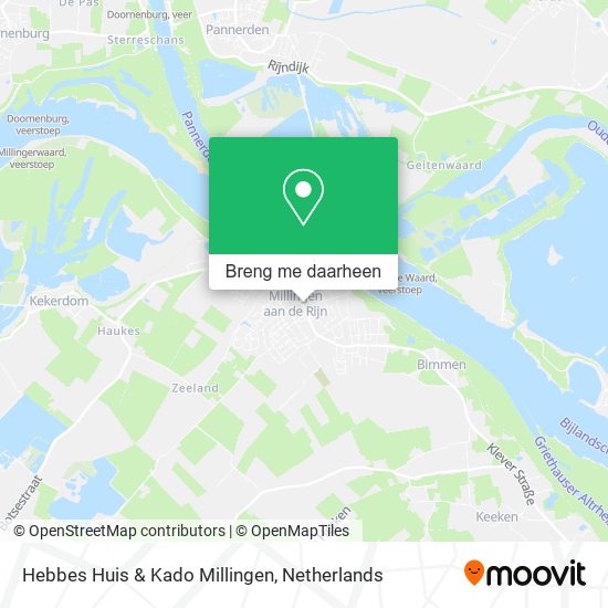 Hebbes Huis & Kado Millingen kaart