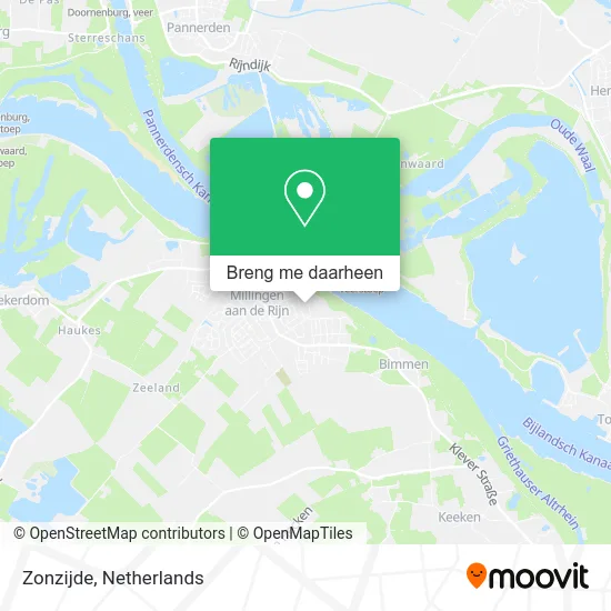 Zonzijde kaart