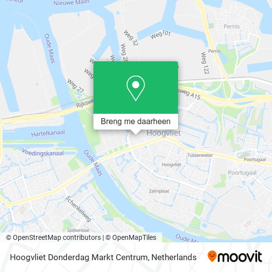 Hoogvliet Donderdag Markt Centrum kaart