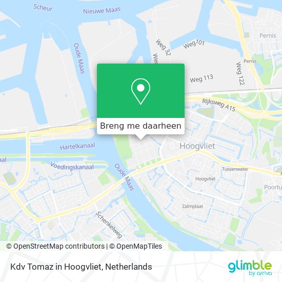 Kdv Tomaz in Hoogvliet kaart