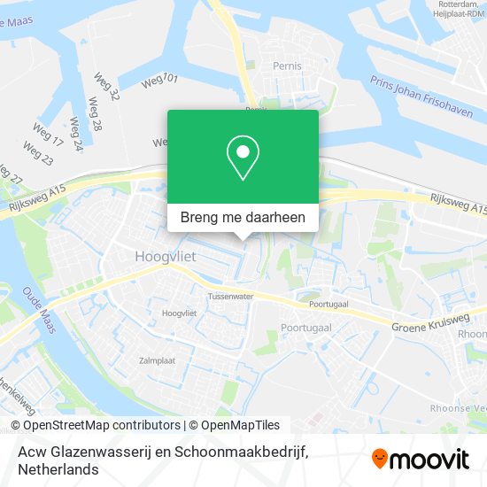 Acw Glazenwasserij en Schoonmaakbedrijf kaart