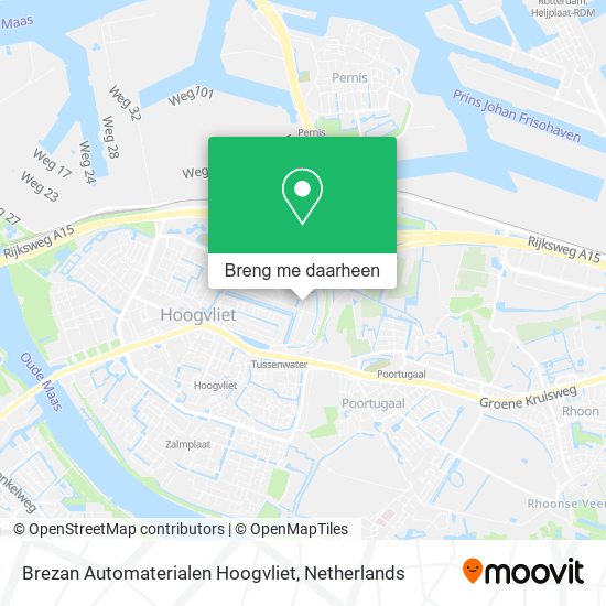 Brezan Automaterialen Hoogvliet kaart