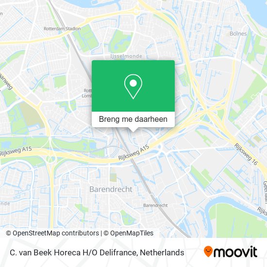 C. van Beek Horeca H / O Delifrance kaart
