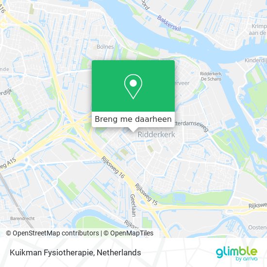 Kuikman Fysiotherapie kaart