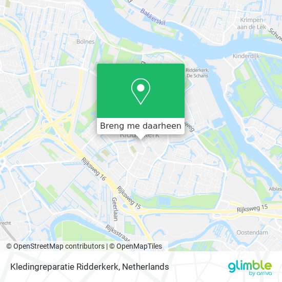 Kledingreparatie Ridderkerk kaart