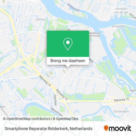 Smartphone Reparatie Ridderkerk kaart