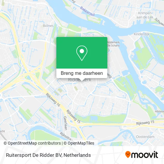 Ruitersport De Ridder BV kaart