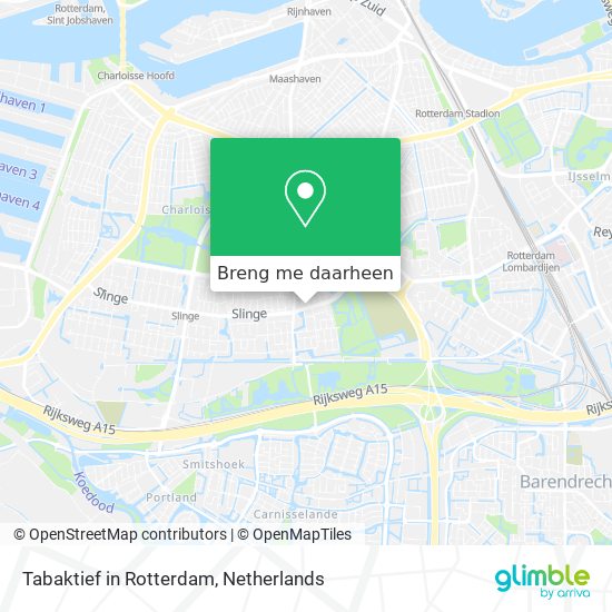 Tabaktief in Rotterdam kaart