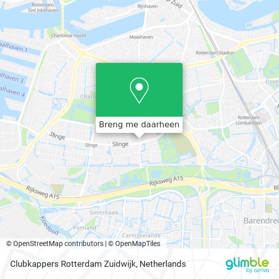 Clubkappers Rotterdam Zuidwijk kaart