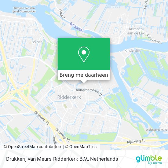 Drukkerij van Meurs-Ridderkerk B.V. kaart