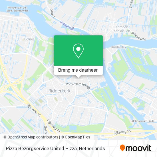 Pizza Bezorgservice United Pizza kaart